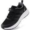 imageJoomra LittleBig Kids Wide Toe Box Tennis Shoes  Running Sneakers for Boys GirlsRubber OutsoleBlack