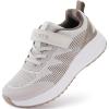 imageJoomra LittleBig Kids Wide Toe Box Tennis Shoes  Running Sneakers for Boys GirlsRubber OutsoleKhaki