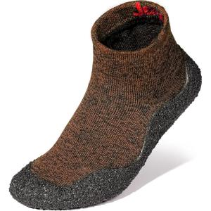 Joomra Womens Mens Minimalist Barefoot Sock Shoes | Zero Drop | ECO Vegan | Multi-Purpose & Ultra-Portable Water Footwear(Brown Black)