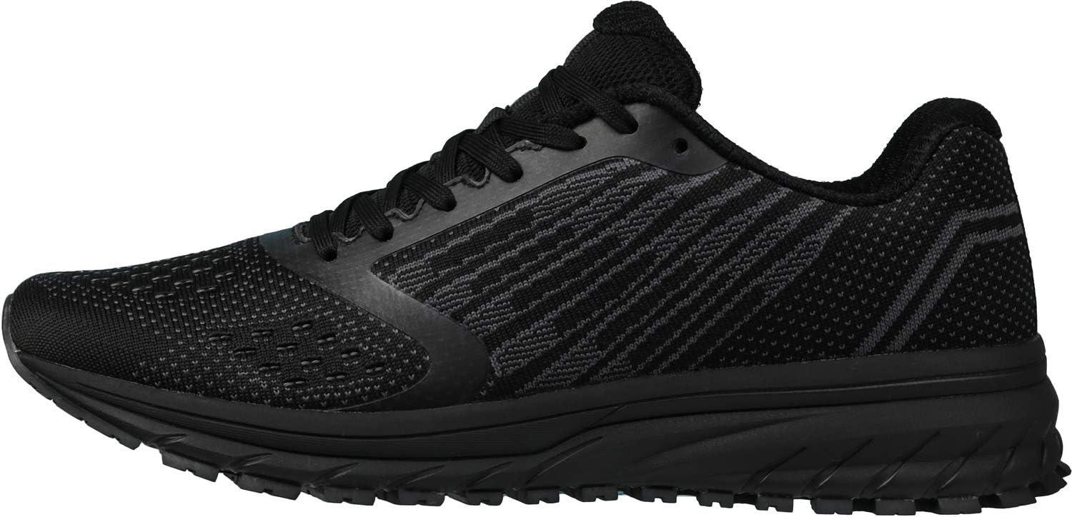 imageJoomra Whitin Mens Supportive Running Shoes Cushioned Athletic SneakersAll Black