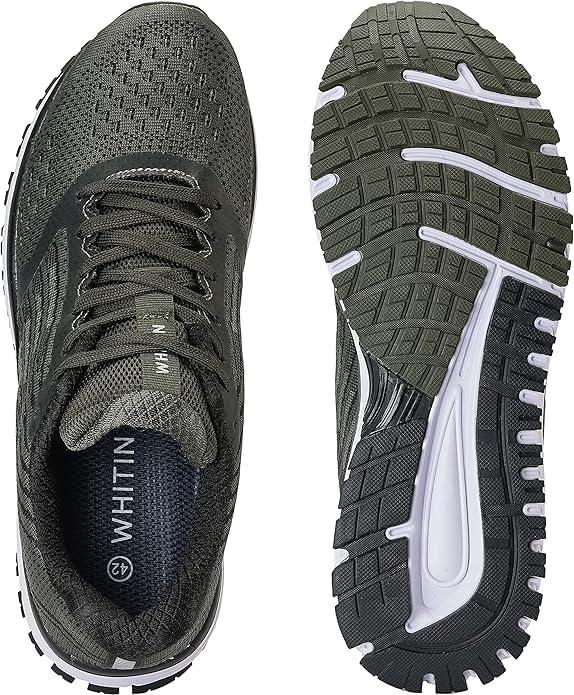 imageJoomra Whitin Mens Supportive Running Shoes Cushioned Athletic SneakersArmy Green