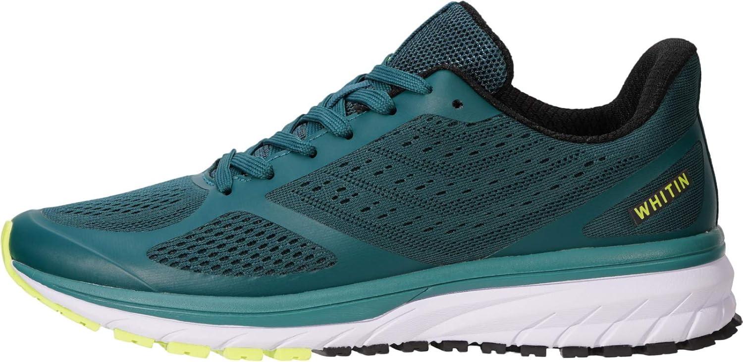 imageJoomra Whitin Mens Supportive Running Shoes Cushioned Athletic SneakersBlackish GreenMesh