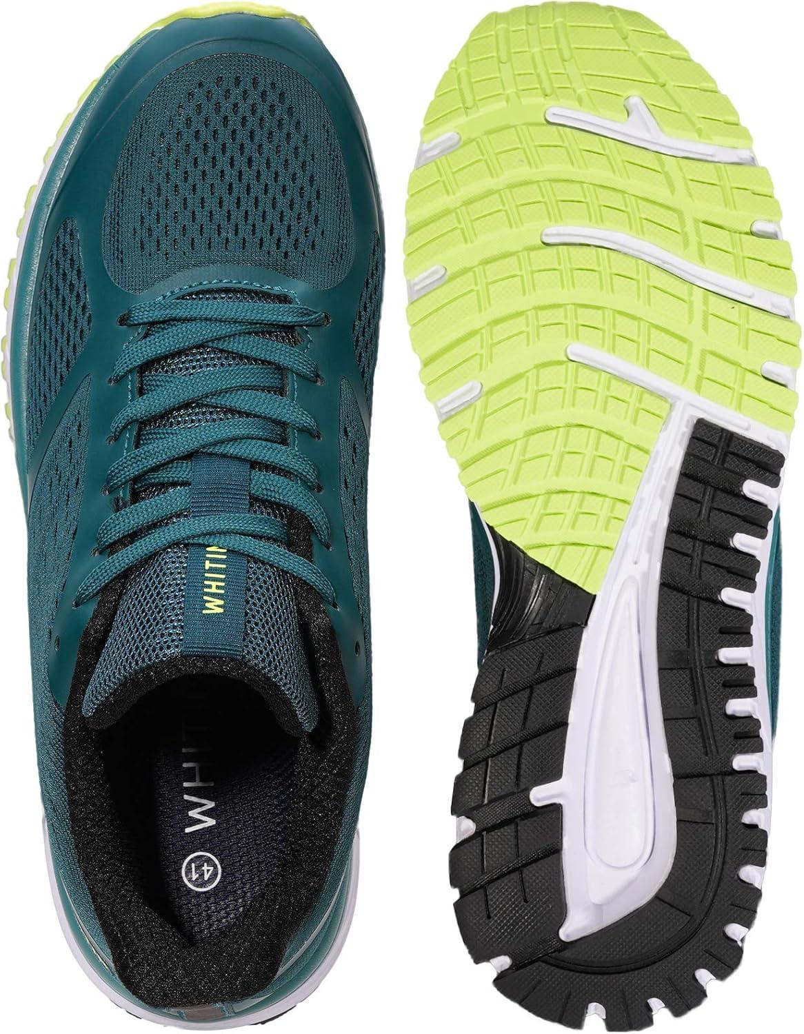 imageJoomra Whitin Mens Supportive Running Shoes Cushioned Athletic SneakersBlackish GreenMesh
