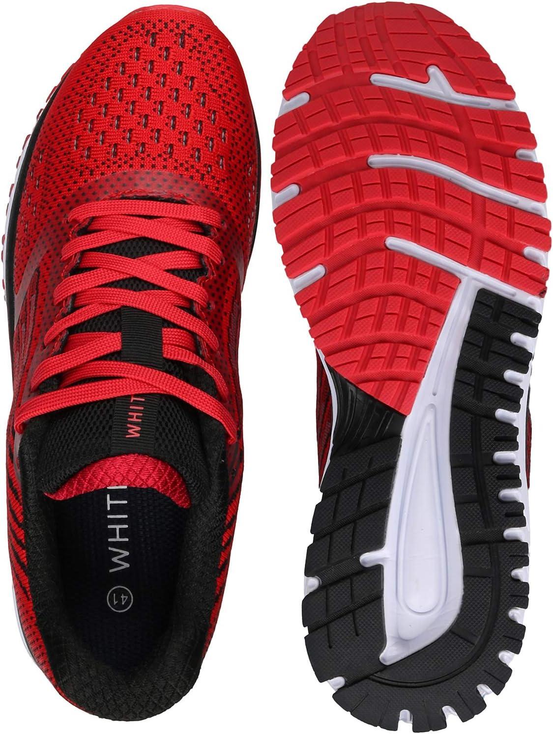 imageJoomra Whitin Mens Supportive Running Shoes Cushioned Athletic SneakersRed