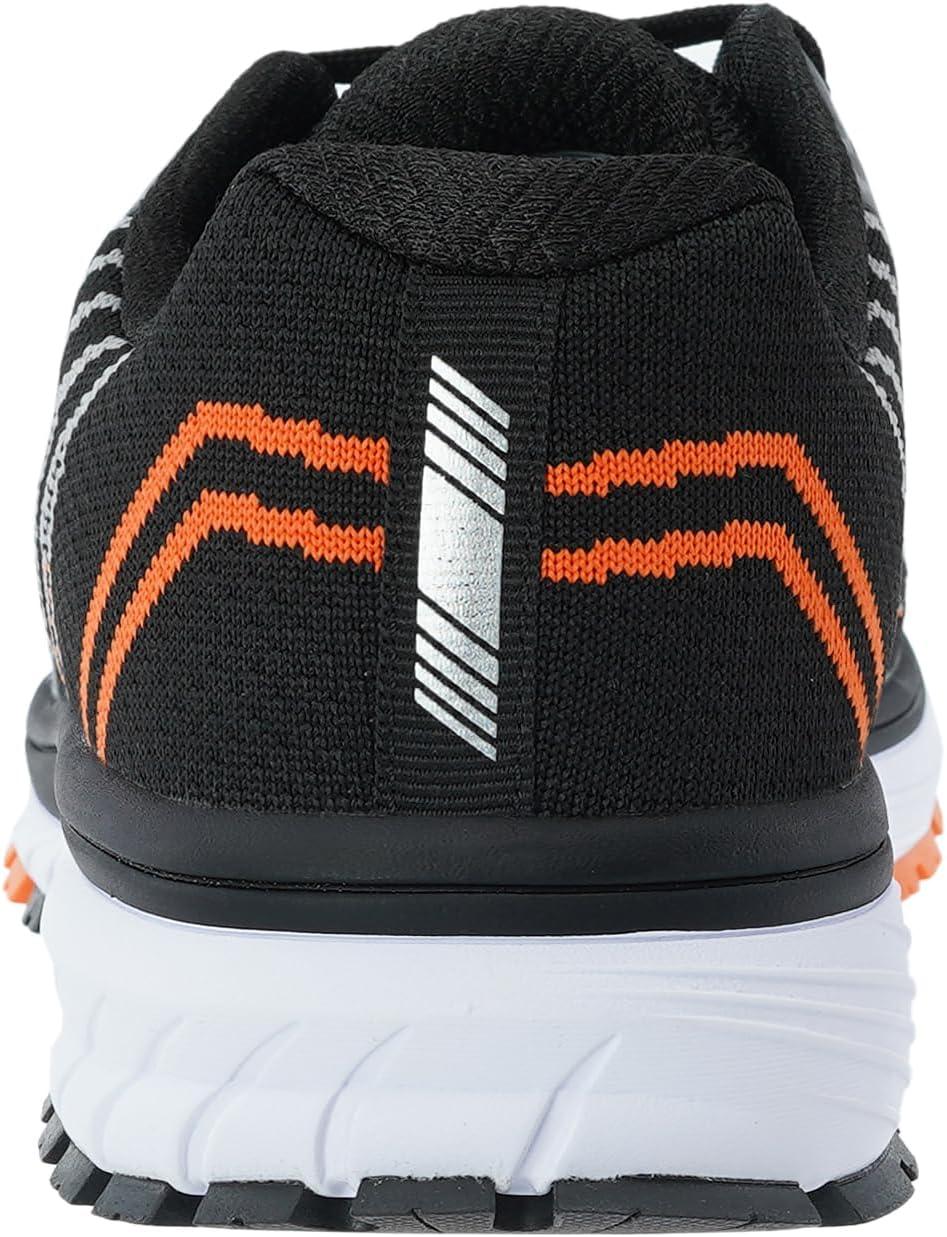 imageJoomra Whitin Mens Supportive Running Shoes Cushioned Athletic SneakersS5 Black Orange