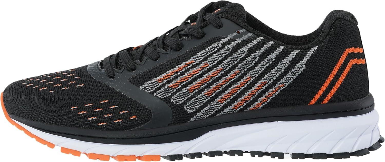 imageJoomra Whitin Mens Supportive Running Shoes Cushioned Athletic SneakersS5 Black Orange