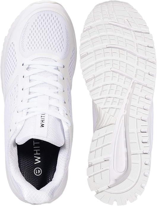 imageJoomra Whitin Mens Supportive Running Shoes Cushioned Athletic SneakersWhite