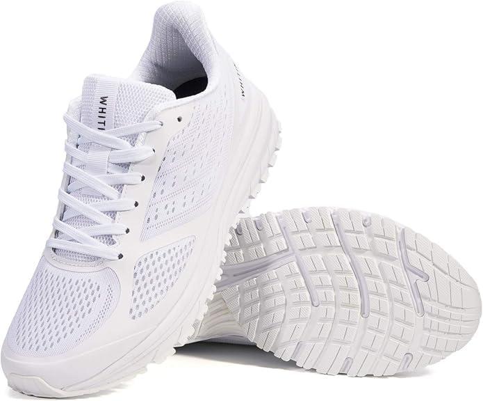 imageJoomra Whitin Mens Supportive Running Shoes Cushioned Athletic SneakersWhite