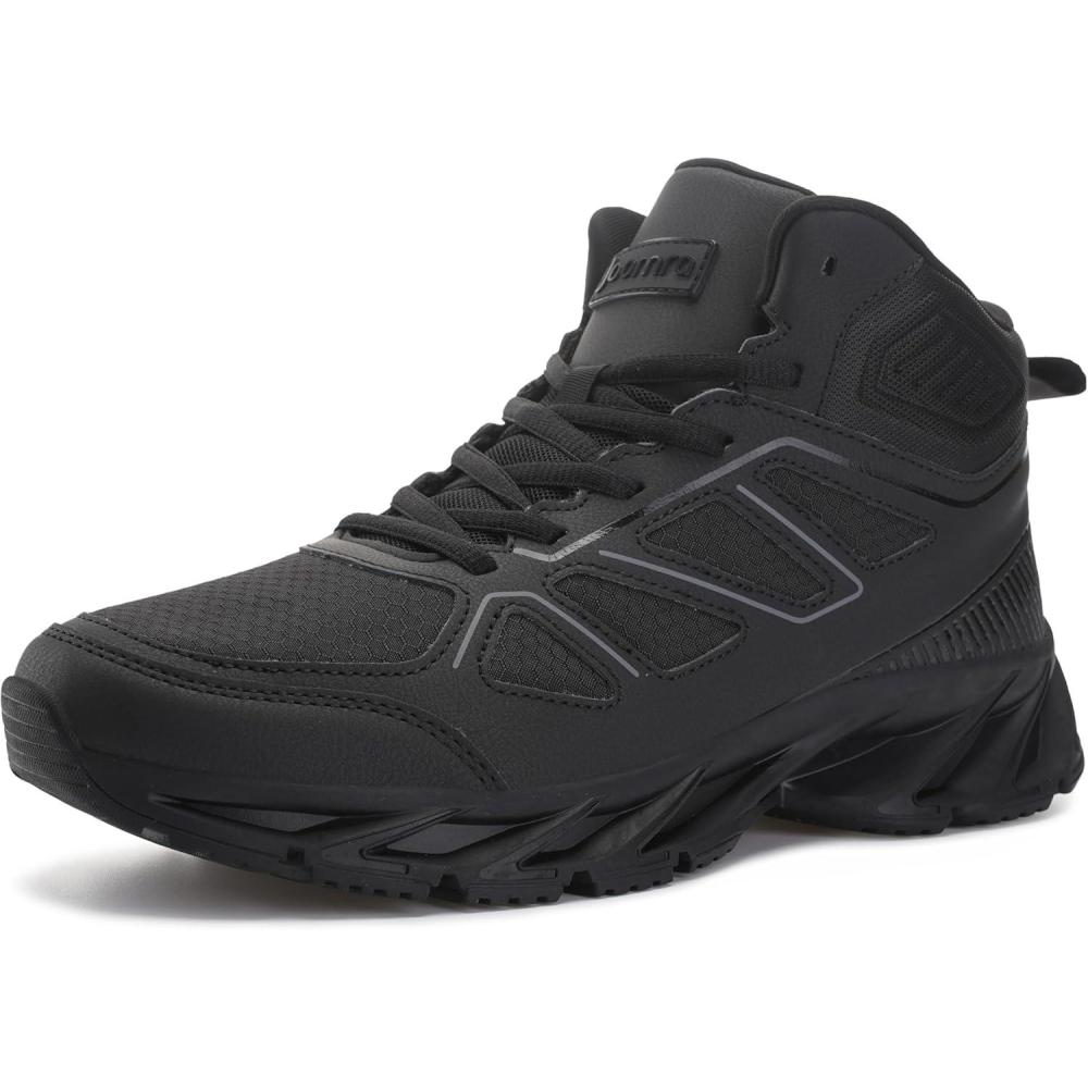 imageJoomra Mens Fashion High Top Sneakers AthleticInspired Shoes Targeted Ankle SupportX36 All Black