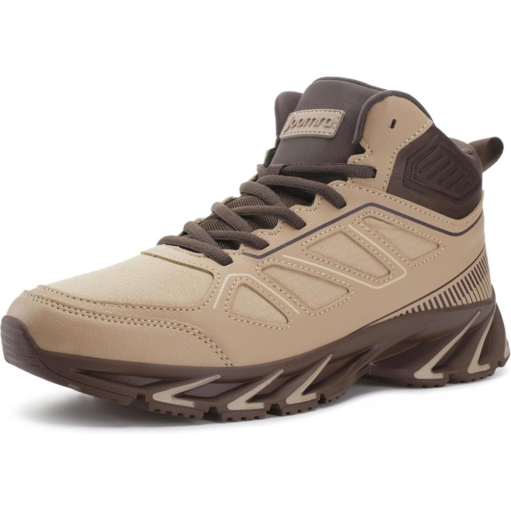 imageJoomra Mens Fashion High Top Sneakers AthleticInspired Shoes Targeted Ankle SupportX36 Khaki