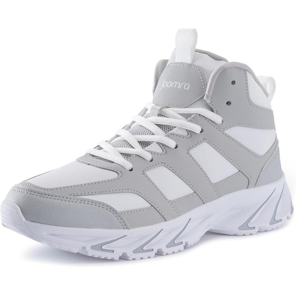 imageJoomra Mens Stylish Sneakers High Top AthleticInspired ShoesX35 Grey White