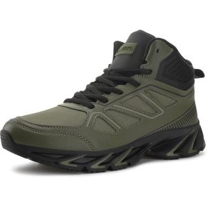 Joomra Men’s Fashion High Top Sneakers | Athletic-Inspired Shoes | Targeted Ankle Support(X36 | Army Green)