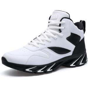 Joomra Men’s Stylish Sneakers High Top Athletic-Inspired Shoes(2_white)