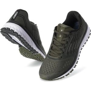 Joomra Whitin Men’s Supportive Running Shoes Cushioned Athletic Sneakers(Army Green)