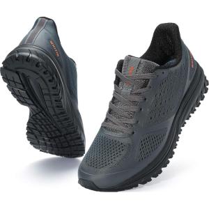 Joomra Whitin Men’s Supportive Running Shoes Cushioned Athletic Sneakers(Dark Grey)