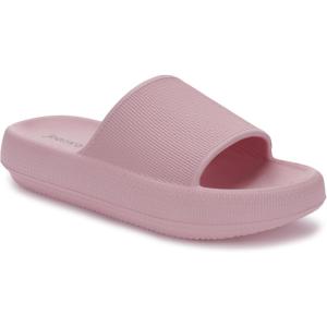Joomra Pillow Slippers for Women and Men Non Slip Quick Drying Shower Slides Bathroom Sandals | Ultra Cushion | Thick Sole(Pink)