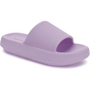 Joomra Pillow Slippers for Women and Men Non Slip Quick Drying Shower Slides Bathroom Sandals | Ultra Cushion | Thick Sole(Purple)