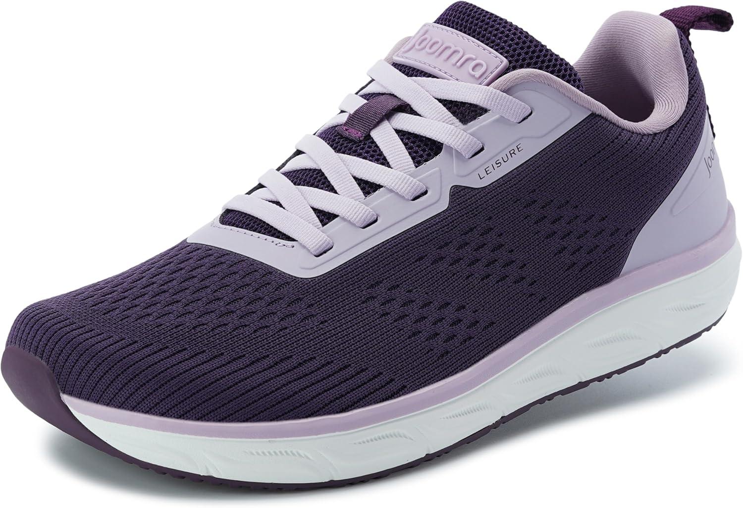 imageJoomra Womens Walking Tennis Shoes Athletic Running Sneakers Spacious Toe Box ampamp Rubber OutsoleL100 Mulberry Purple