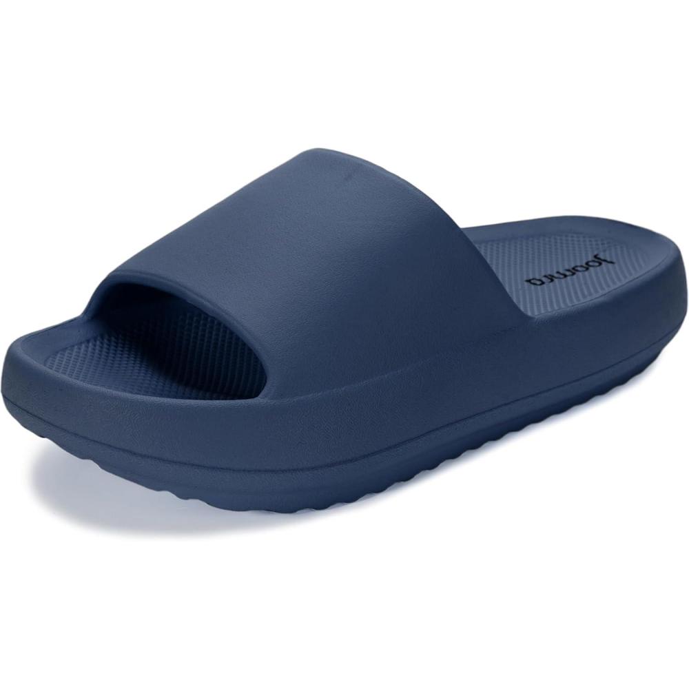imageJoomra Arch Support Slides for Women and Men Recovery Thick Sole Sandals Plantar Fasciitis Slippers Pain ReliefDark Blue With Arch Support