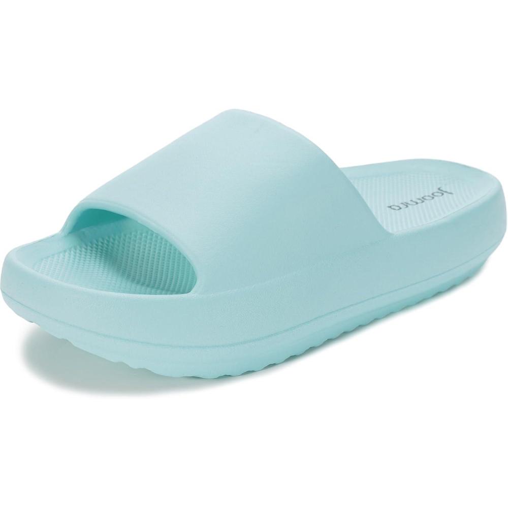 imageJoomra Arch Support Slides for Women and Men Recovery Thick Sole Sandals Plantar Fasciitis Slippers Pain ReliefLight Blue With Arch Support