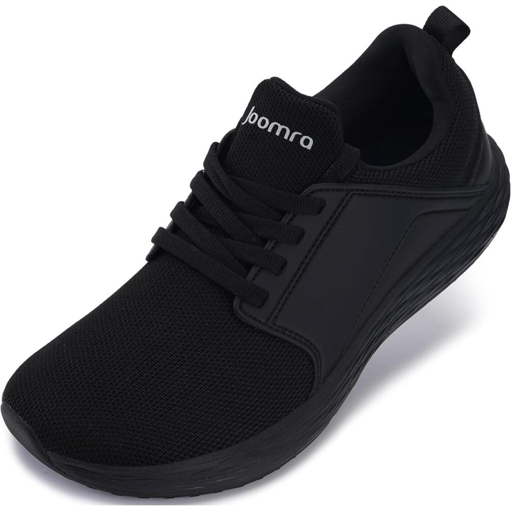 imageJoomra Mens Wide Toe Box Running Shoes for Male Size 95 Whitin Zero Drop Gym Walking Soft Fashion Tennis Sneakers Black 43