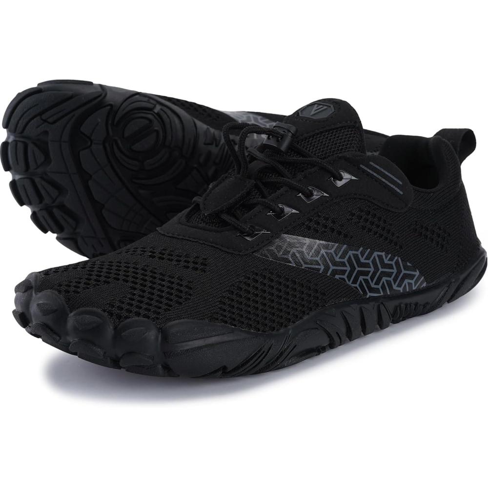 imageJoomra Womens Trail Running Barefoot Shoes Wide Toe Box Minimalist Sneakers Zero DropW20 Black
