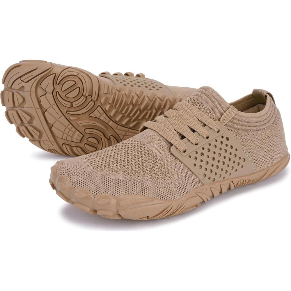 imageJoomra Womens Trail Running Barefoot Shoes Wide Toe Box Minimalist Sneakers Zero DropW21v2 Khaki