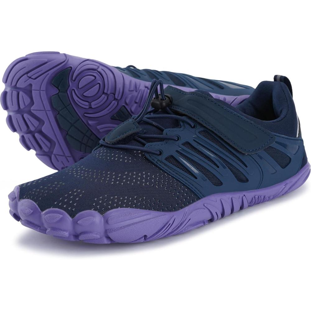 imageJoomra Womens Trail Running Barefoot Shoes Wide Toe Box Minimalist Sneakers Zero DropW30 Dark Purple