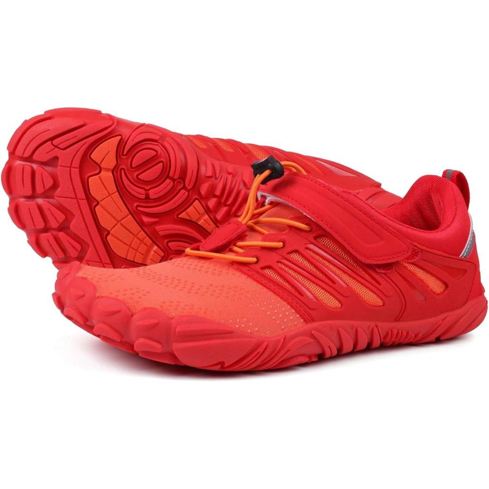 imageJoomra Womens Trail Running Barefoot Shoes Wide Toe Box Minimalist Sneakers Zero DropW30 Orange