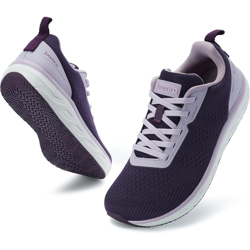 imageJoomra Womens Walking Tennis Shoes  Athletic Running Sneakers  Spacious Toe Box ampamp Rubber OutsoleL100  Mulberry Purple