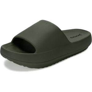 Joomra Arch Support Slides for Women and Men Recovery Thick Sole Sandals Plantar Fasciitis Slippers | Pain Relief(Amy Green With Arch Support)