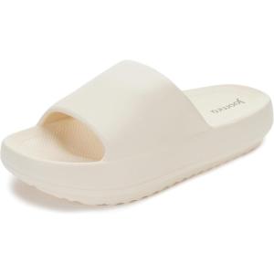 Joomra Arch Support Slides for Women and Men Recovery Thick Sole Sandals Plantar Fasciitis Slippers | Pain Relief(Beige With Arch Support)
