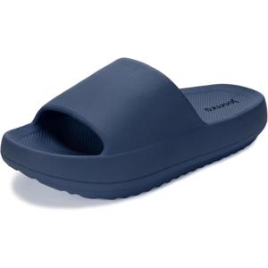 Joomra Arch Support Slides for Women and Men Recovery Thick Sole Sandals Plantar Fasciitis Slippers | Pain Relief(Dark Blue With Arch Support)