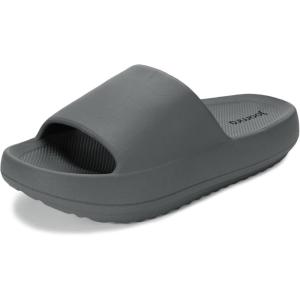 Joomra Arch Support Slides for Women and Men Recovery Thick Sole Sandals Plantar Fasciitis Slippers | Pain Relief(Deep Grey With Arch Support)