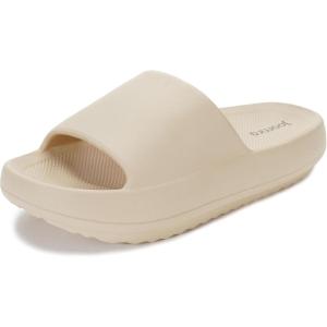Joomra Arch Support Slides for Women and Men Recovery Thick Sole Sandals Plantar Fasciitis Slippers | Pain Relief(Khaki With Arch Support)