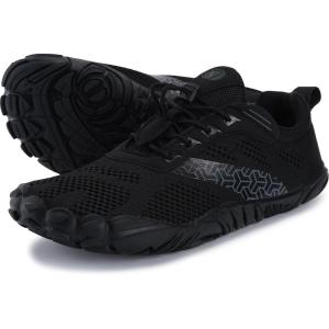 Joomra Women’s Trail Running Barefoot Shoes | Wide Toe Box Minimalist Sneakers | Zero Drop(W20 | Black)