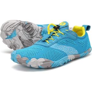 Joomra Women’s Trail Running Barefoot Shoes | Wide Toe Box Minimalist Sneakers | Zero Drop(W20 | Light Blue)
