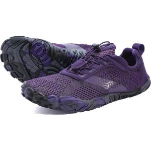 Joomra Women’s Trail Running Barefoot Shoes | Wide Toe Box Minimalist Sneakers | Zero Drop(W20 | Purple)