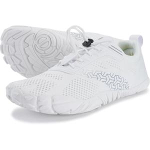 Joomra Women’s Trail Running Barefoot Shoes | Wide Toe Box Minimalist Sneakers | Zero Drop(W20 | White)