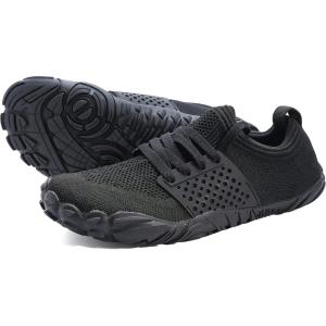 Joomra Women’s Trail Running Barefoot Shoes | Wide Toe Box Minimalist Sneakers | Zero Drop(W21v2 | All Black)
