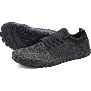 Joomra Women’s Trail Running Barefoot Shoes | Wide Toe Box Minimalist Sneakers | Zero Drop(W21v2 | Black)