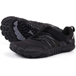 Joomra Women’s Trail Running Barefoot Shoes | Wide Toe Box Minimalist Sneakers | Zero Drop(W30 | All Black)