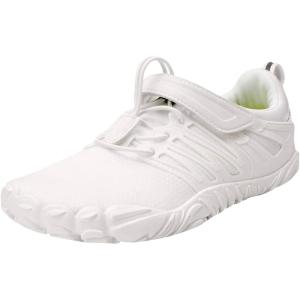 Joomra Women’s Trail Running Barefoot Shoes | Wide Toe Box Minimalist Sneakers | Zero Drop(W30 | All White)
