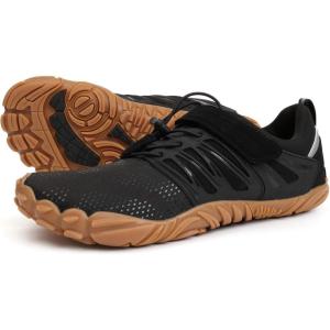Joomra Women’s Trail Running Barefoot Shoes | Wide Toe Box Minimalist Sneakers | Zero Drop(W30 | Black Gum)
