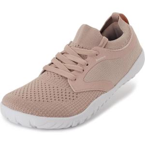 Joomra Women’s Wide Minimalist Barefoot Shoes | Wide Toe Box Fashion Sneakers | Zero Drop Grippy Sole(Pink)