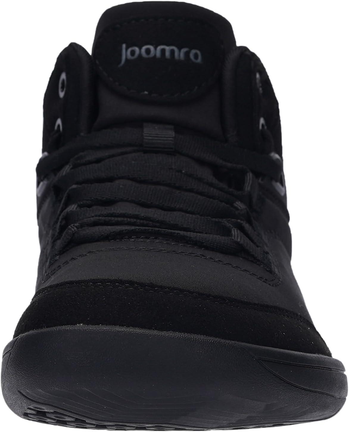 imageJoomra Womens Barefoot High Top Shoes Size 9W Fashion Wide Toe Box Whitin Mid Ankle Walking Minimalist Zero Drop Casual Gym Tennis Sneakers Black 40