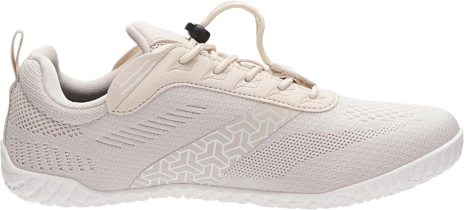 image:imageJoomra Womens Wide Toe Box Barefoot Trail Running Shoes Zero Drop Minimalist Sneakers Durable Grippy Rubber OutsoleW705 Beige