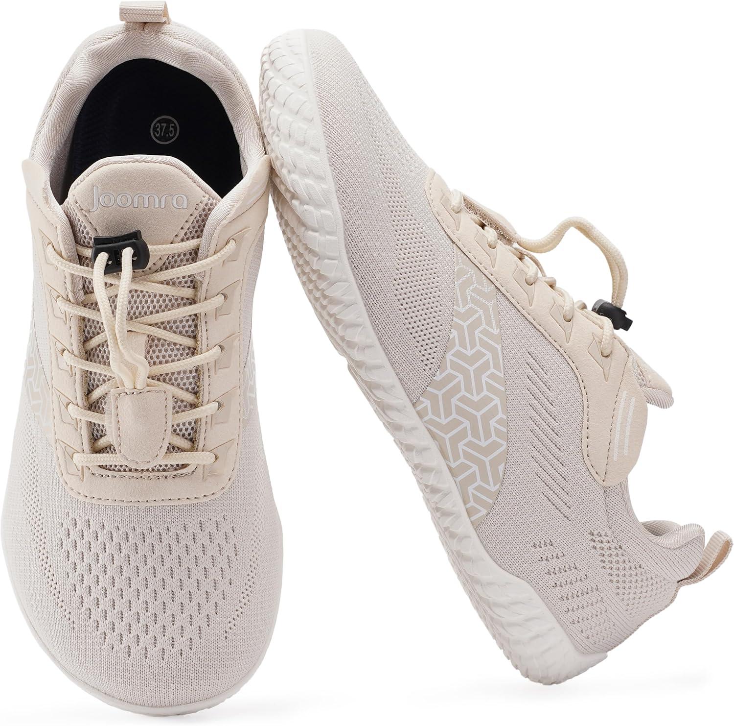 image:imageJoomra Womens Wide Toe Box Barefoot Trail Running Shoes Zero Drop Minimalist Sneakers Durable Grippy Rubber OutsoleW705 Beige