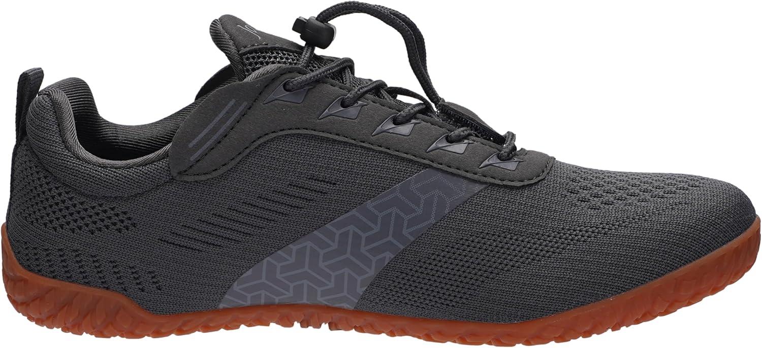 image:imageJoomra Womens Wide Toe Box Barefoot Trail Running Shoes Zero Drop Minimalist Sneakers Durable Grippy Rubber OutsoleW705 Dark Grey