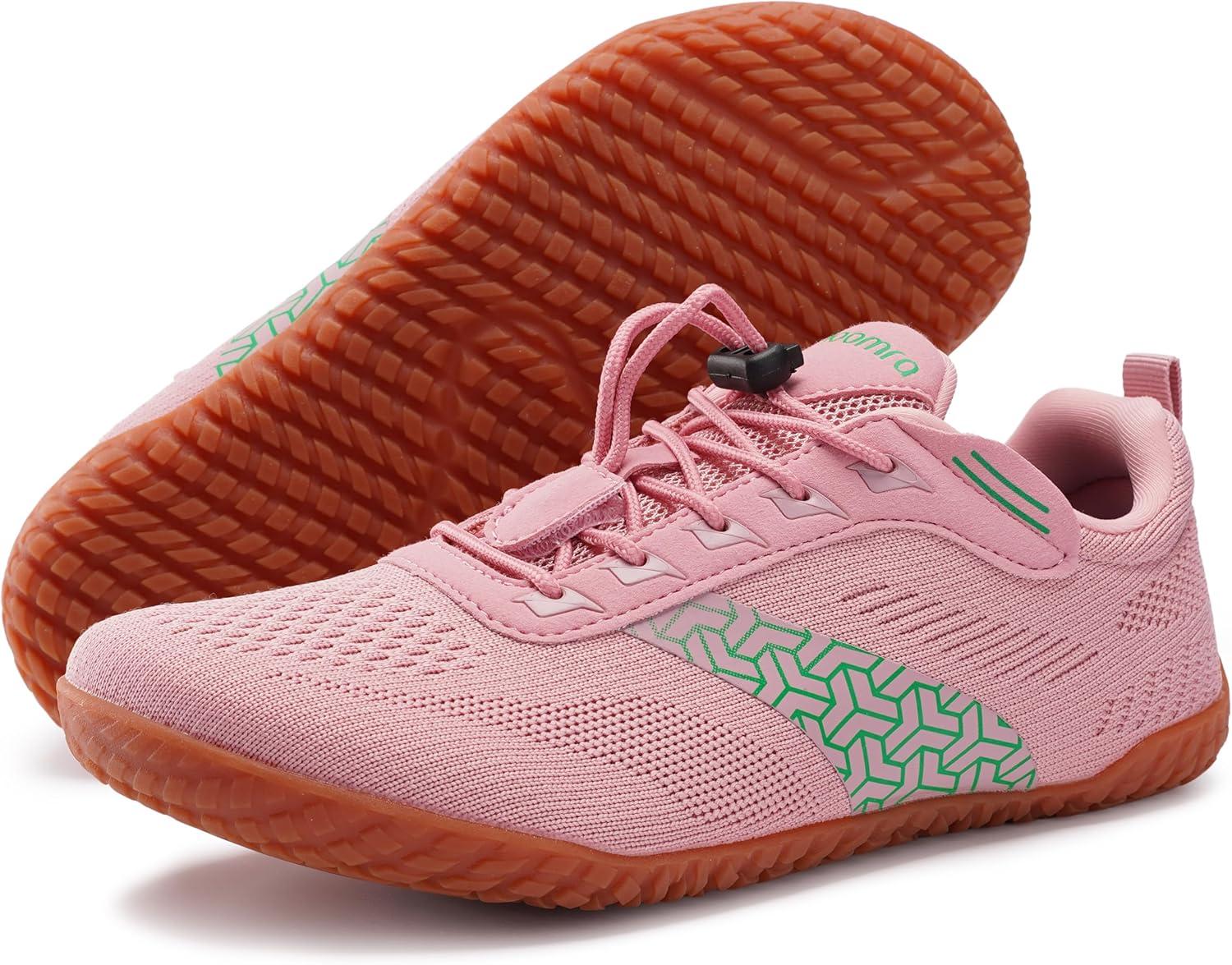 image:imageJoomra Womens Wide Toe Box Barefoot Trail Running Shoes Zero Drop Minimalist Sneakers Durable Grippy Rubber OutsoleW705 Pink